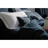 St. Leger Pinstripe Duvet Cover Ebony Black with white pillow