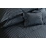 St. Leger Pinstripe Duvet Cover Ebony Black