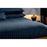 St. Leger Pinstripe Duvet Cover Ebony Black with lamp