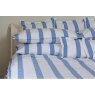 Lennox Flat Sheet - Majorelle Blue & White Striped