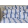 Lennox Stripe Pillowcase Pair - Majorelle Blue & White
