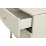 Bernstein 2-Drawer Bedside Chest - Cream & Brass