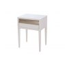 Cimarosa Bedside Table - White & Brass