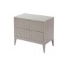 Debussy 2-Drawer Bedside Chest - Ceramic Grey