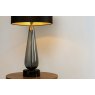 Donato glass table lamp with black and brass lampshade