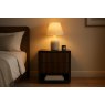 Matteo 2-Drawer Bedside Chest - Chocolate Brown & Black