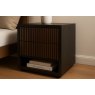 Matteo 2-Drawer Bedside Chest - Chocolate Brown & Black