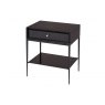 Nardini Bedside Table - Black & Glass