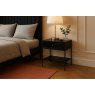Nardini Bedside Table - Black & Glass