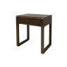 Purcell 1-Drawer Bedside Table - Chocolate Wood & Brass