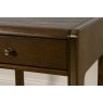 Purcell 1-Drawer Bedside Table - Chocolate Wood & Brass