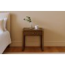 Purcell 1-Drawer Bedside Table - Chocolate Wood & Brass