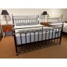 Bronte Polished Nickel & Black Bedstead + Slatted Base - Superking Size - Ex Display.