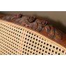Louis XV Caned Bed - Antique Pecan