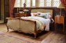 Louis XV Caned Bed - Antique Pecan