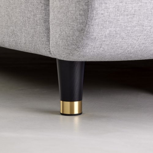 Rounded Leg Black & Brass