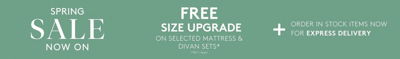 And So To Bed Spring Sale - Free Vispring Size Upgrade Offer