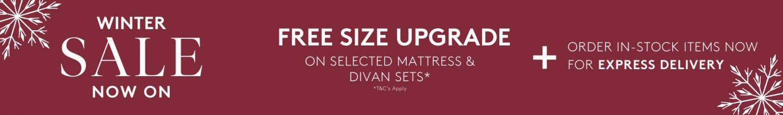 And So To Bed Winter Sale Boxing Day 2025 - Free Vispring Size Upgrade Offer