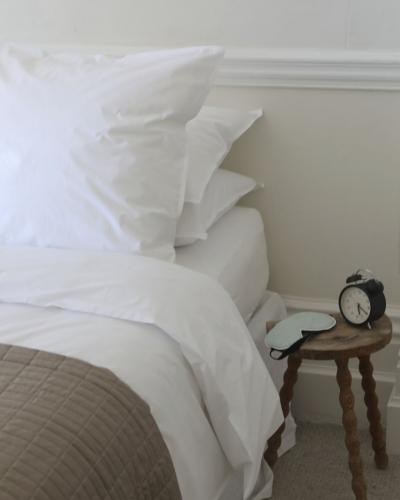 Dormitory’s Rest Collection is crafted from crisp white Egyptian cotton percale, breathable, beauti...